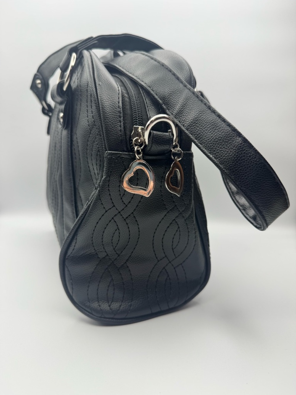 Bella Russo NEW Black Satchel Shoulder & Crossbody Bag Organizer Tote NEW - Picture 7 of 16